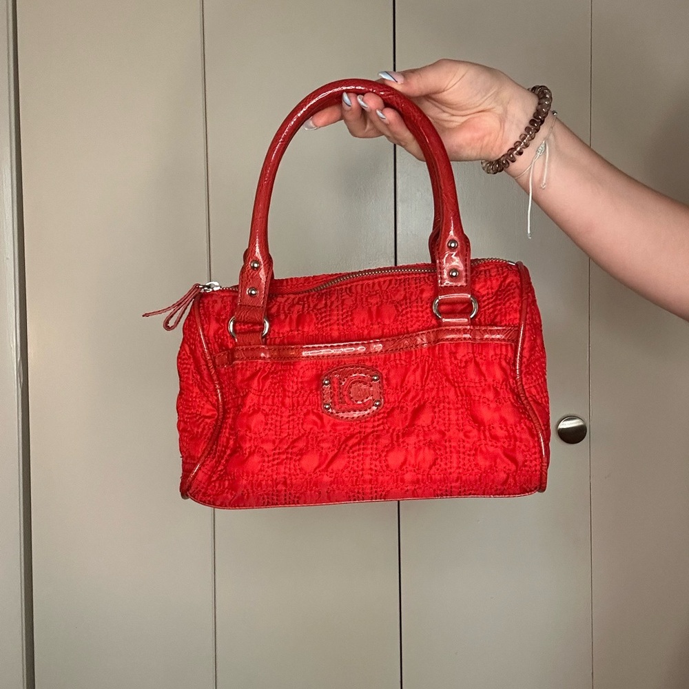 Liz Claiborne Red Quilted Hand Bag